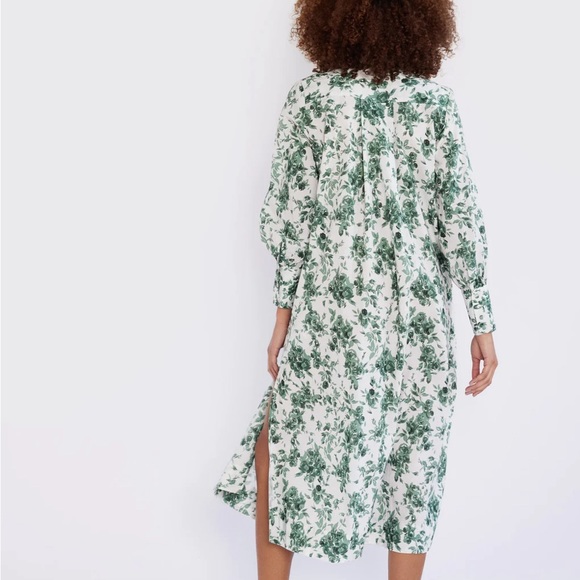 MILLE Esther Caftan Dress 💐"Green Bouquet" Medium - Picture 5 of 11